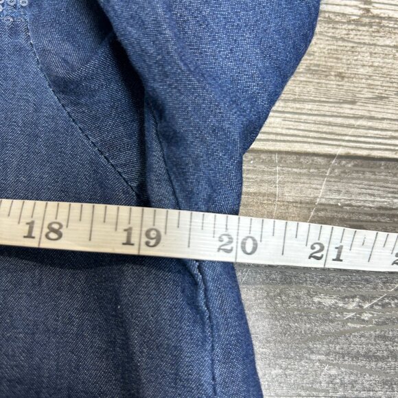 Carina Ricci Italy Womens Dress Size S Lightweight Denim Cotton Sequin Shopping - Picture 8 of 11